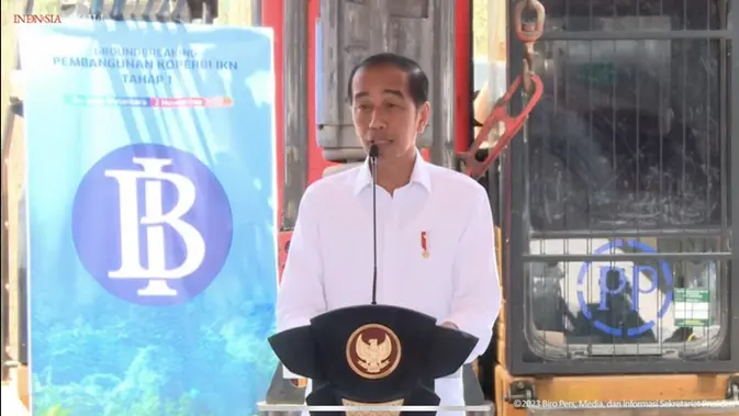 Groundbreaking BI di Nusantara, Jokowi Yakin Bisa Tingkatkan Kepercayaan Dunia Usaha Terhadap IKN