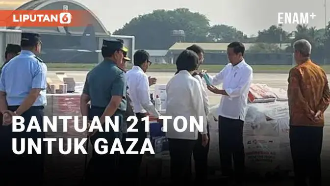 VIDEO: Jokowi Lepas Bantuan Kemanusiaan 21 Ton Untuk Gaza